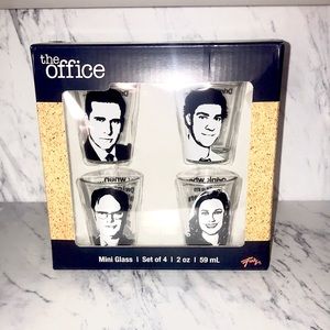 NWT The office mini glass shot glasses set of 4